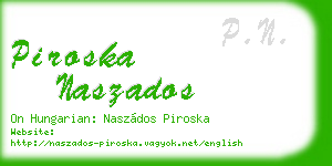 piroska naszados business card