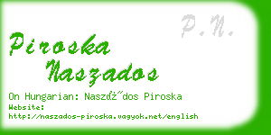 piroska naszados business card